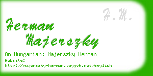 herman majerszky business card